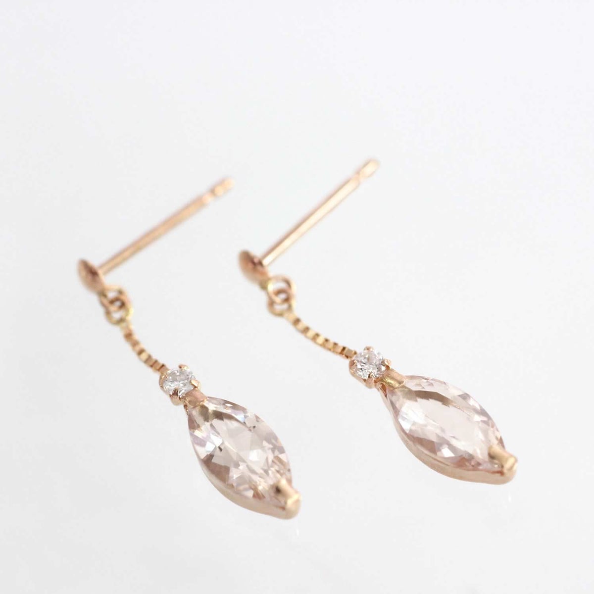 K18PG モルガナイト＆ダイヤモンド  ピアス_02