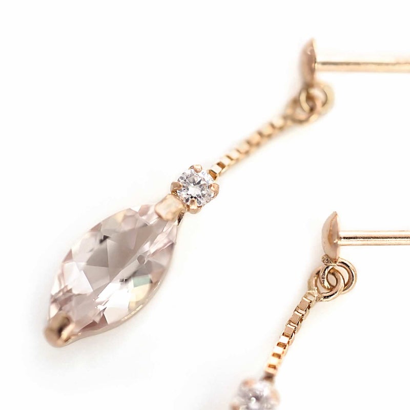 K18PG モルガナイト＆ダイヤモンド  ピアス_03