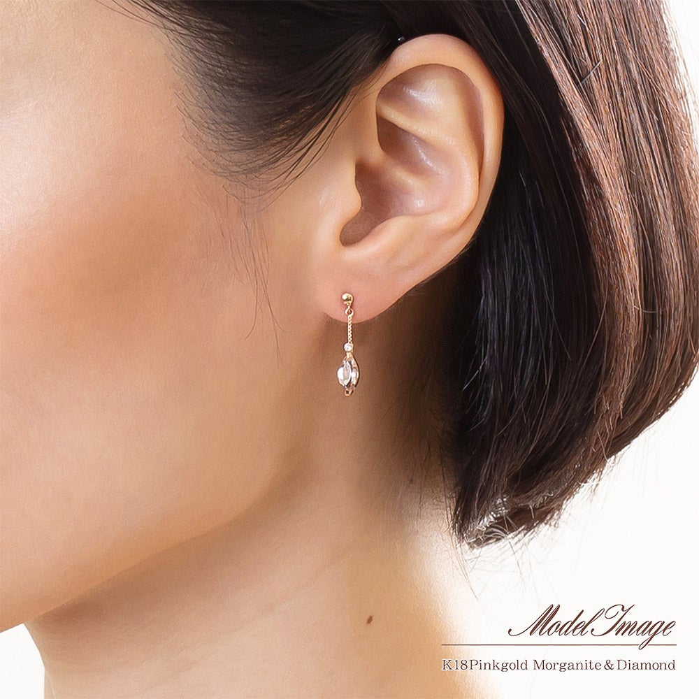 K18PG モルガナイト＆ダイヤモンド  ピアス_05