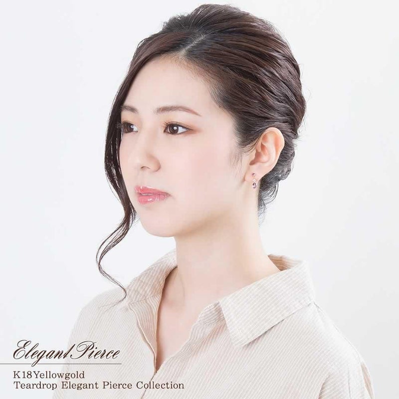 K18YG アメジスト&ロードライトガーネット&ホワイトトパーズ ピアス_04