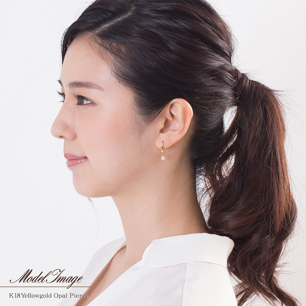 K18YG オパール フックピアス 10月の誕生石_05