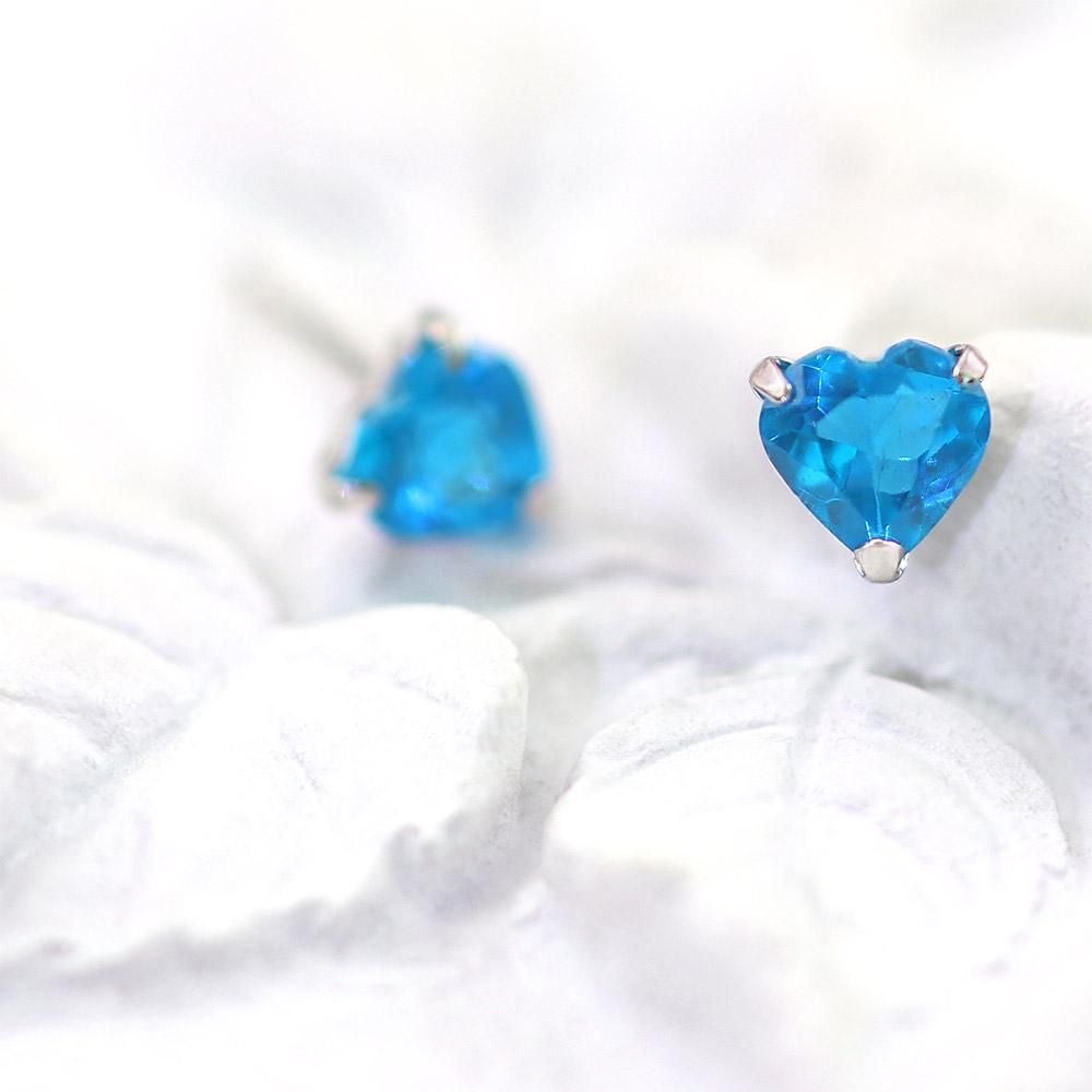 K18WG インディゴアパタイト ハートピアス_09