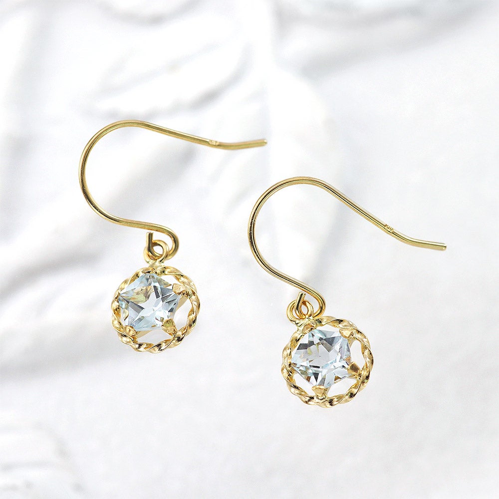 K18YG スカイブルートパーズ ピアス 11月誕生石_04