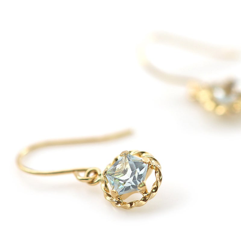 K18YG スカイブルートパーズ ピアス 11月誕生石_09