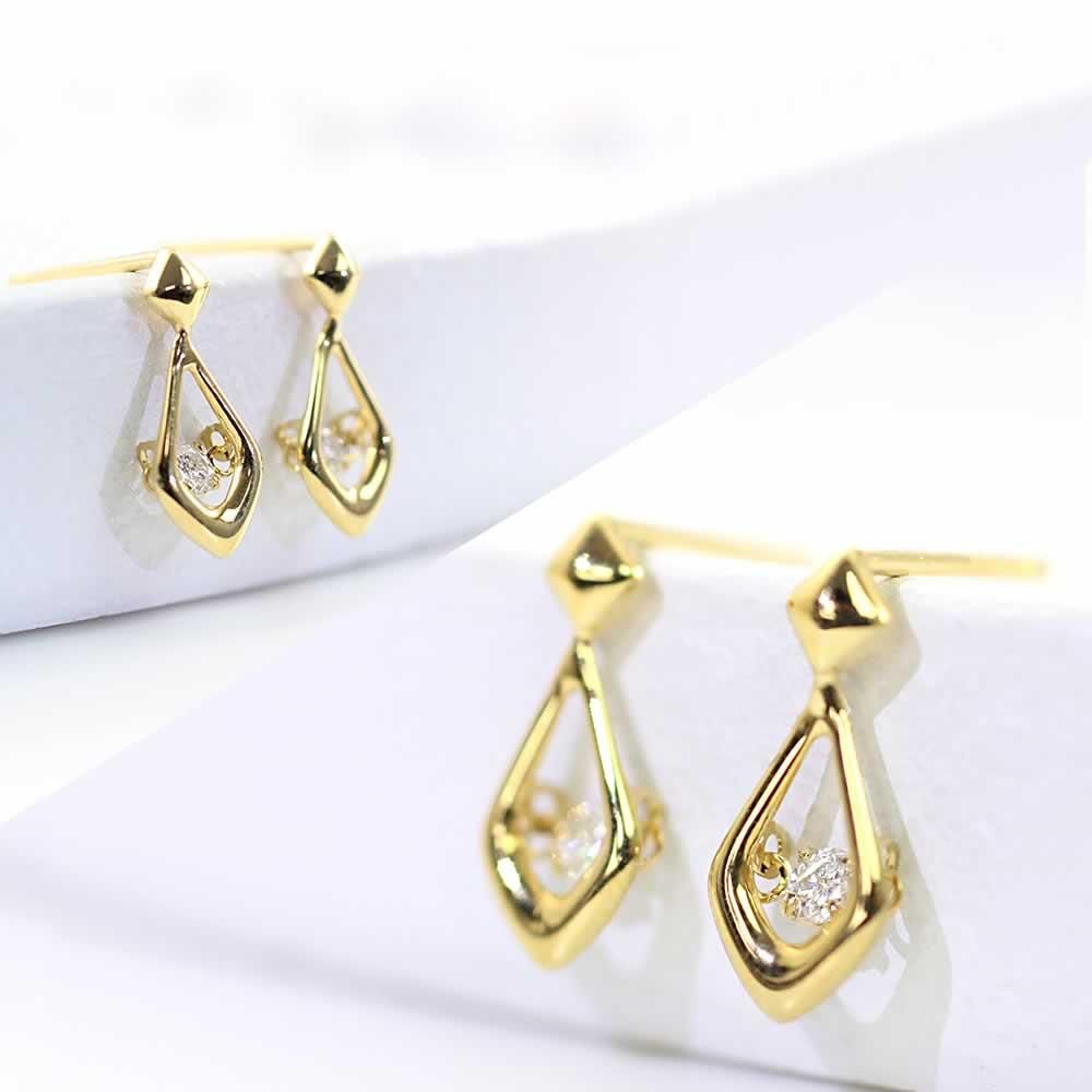 K18YG ダンシングストーン ダイヤモンドピアス_02