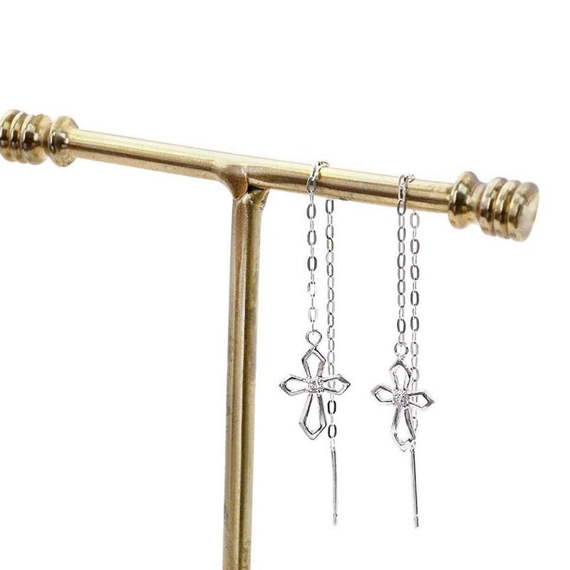 K18 ダイヤモンド クロス アメリカンピアス_03