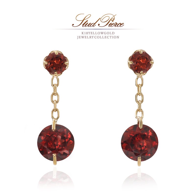 K18YG ガーネット ピアス_01