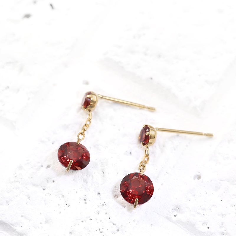 K18YG ガーネット ピアス_02