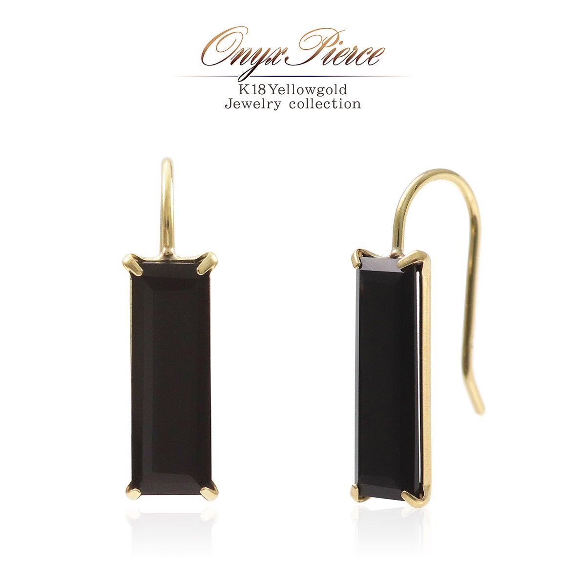 K18YG オニキス ピアス_01