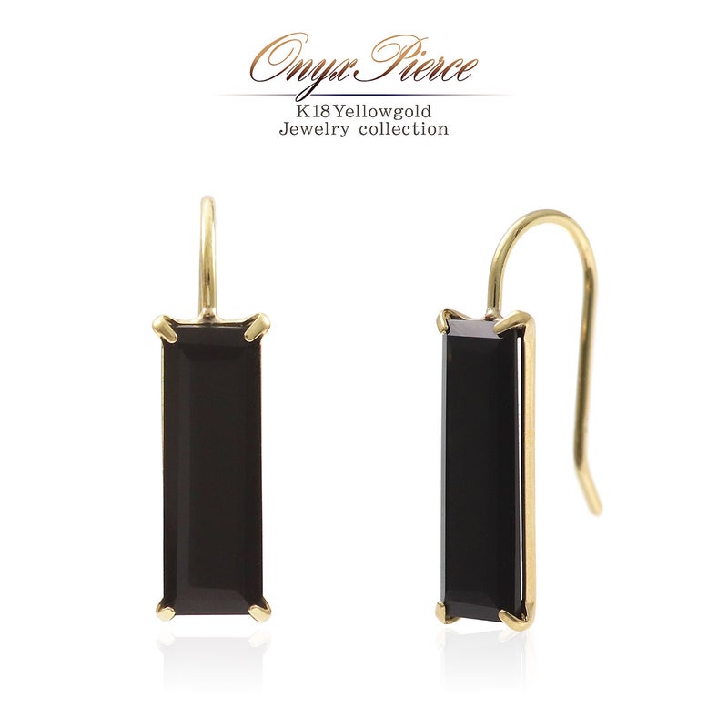 K18YG オニキス ピアス_01