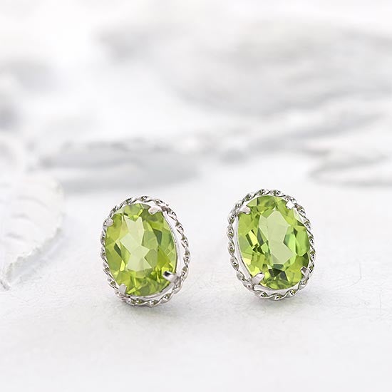 K18WG ペリドット ピアス_10