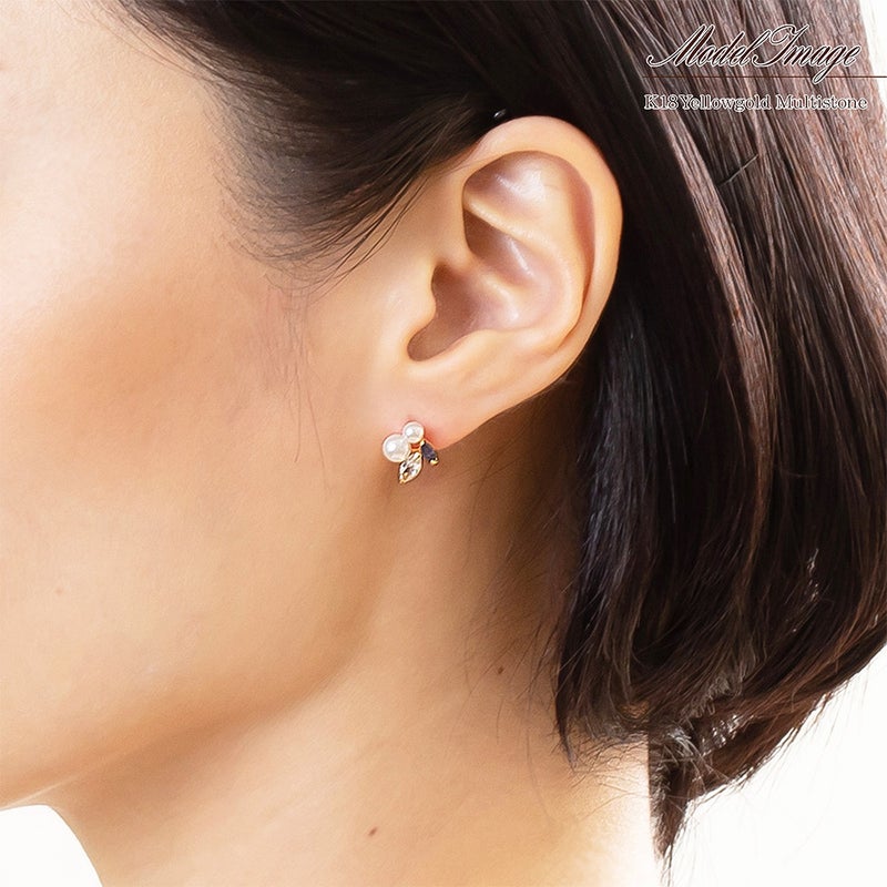 K18YG アコヤ真珠&サファイア&ホワイトトパーズ ピアス_04