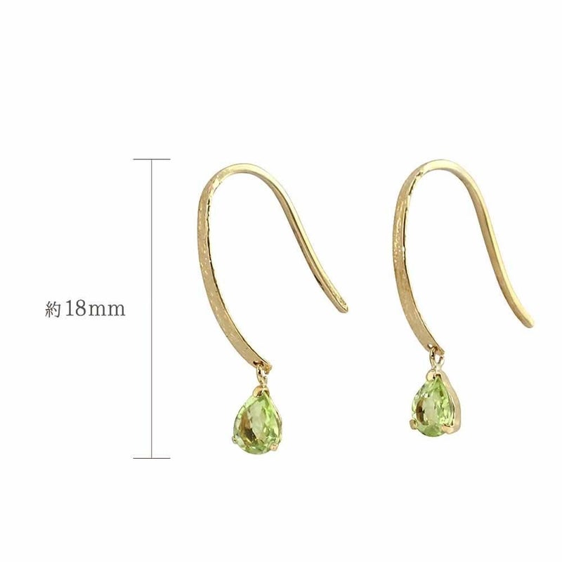 K18YG ペリドット ティアドロップピアス_05