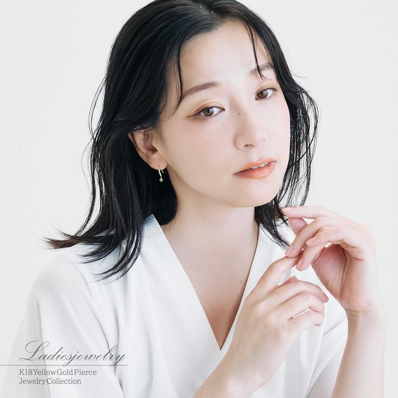 K18YG ペリドット ティアドロップピアス_09