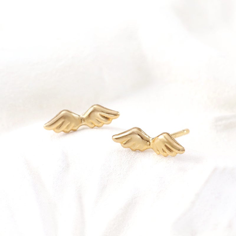 K18YG 翼モチーフ ピアス_02