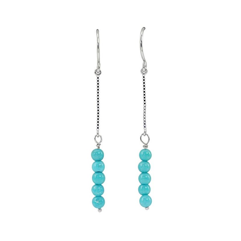 K18 ターコイズ（トルコ石）ロングフックピアス_22