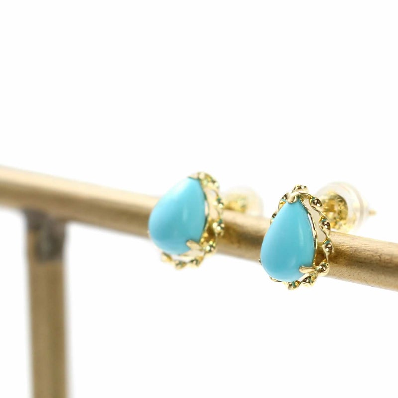 K18YG ターコイズ (トルコ石) ピアス_09