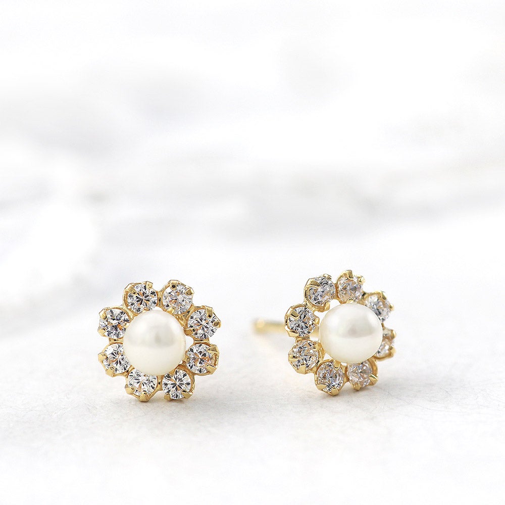 K18YG 淡水真珠 フラワーピアス_02