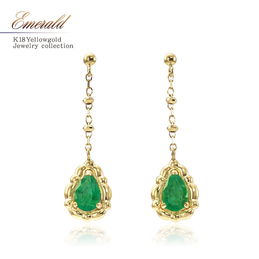 K18YG エメラルド ピアス_01