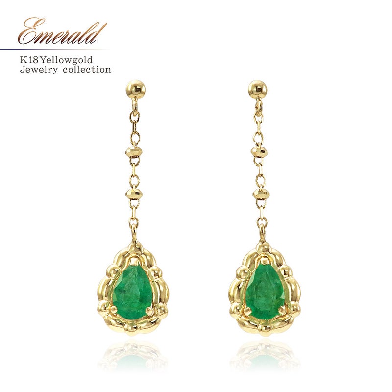 K18YG エメラルド ピアス_01