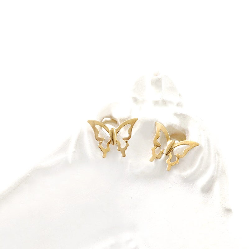 K18YG バタフライモチーフ ピアス_02