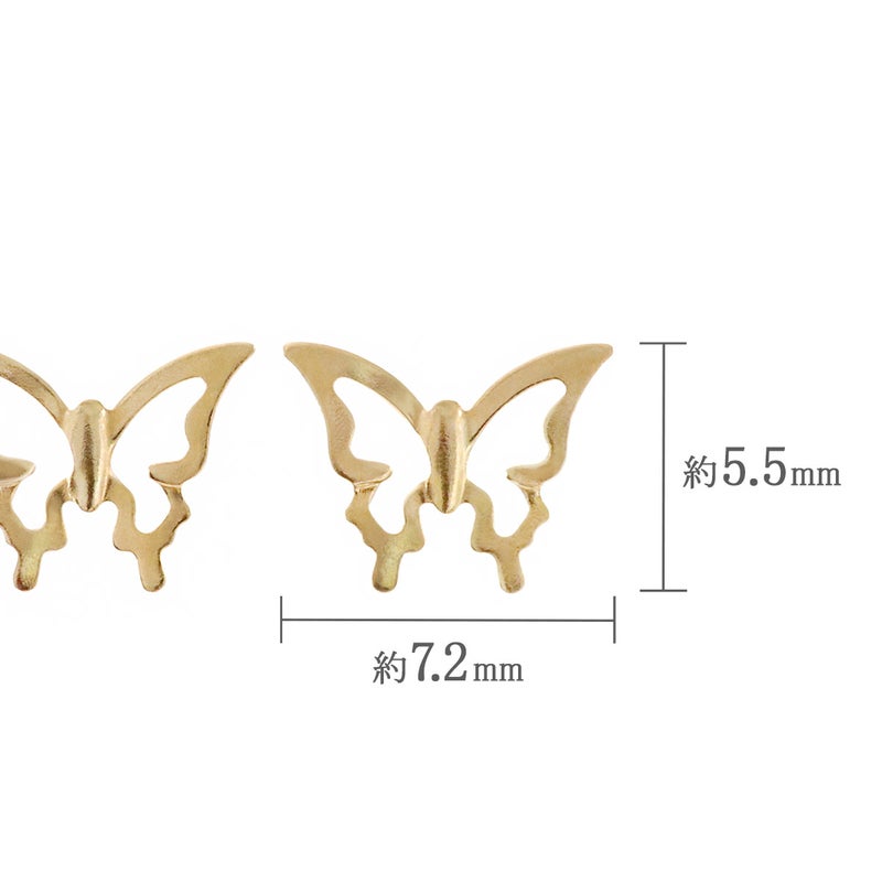 K18YG バタフライモチーフ ピアス_04