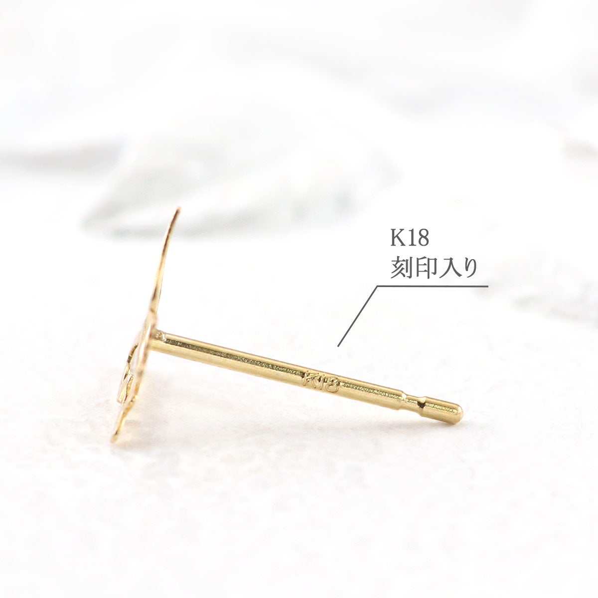 K18YG バタフライモチーフ ピアス_05
