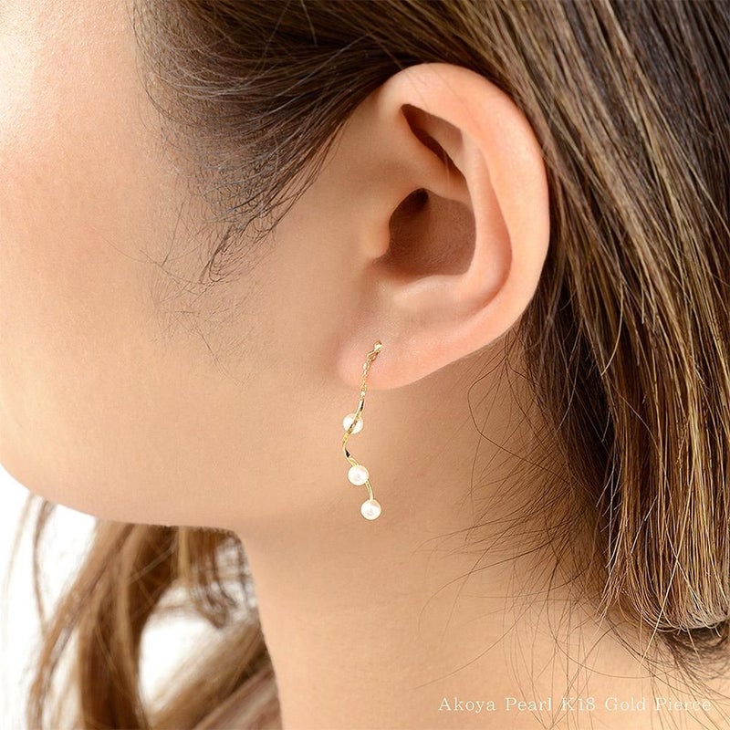 K18 アコヤ真珠 ロングピアス_09