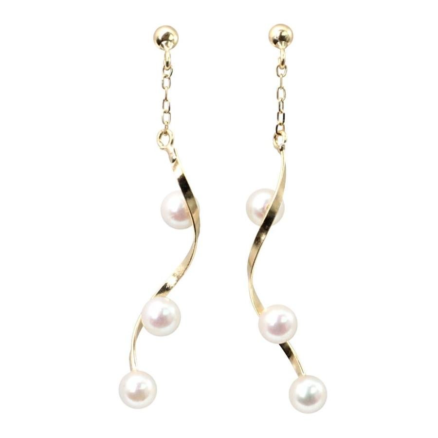 K18 アコヤ真珠 ロングピアス_21