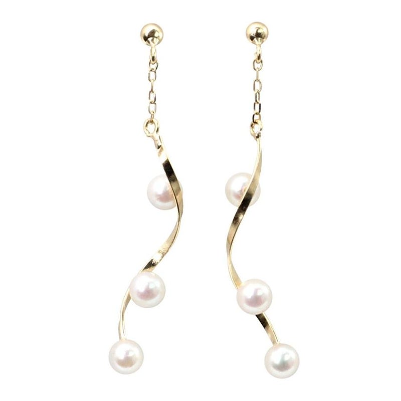 K18 アコヤ真珠 ロングピアス_21