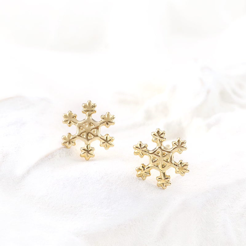 K18YG 雪の結晶 ピアス_02