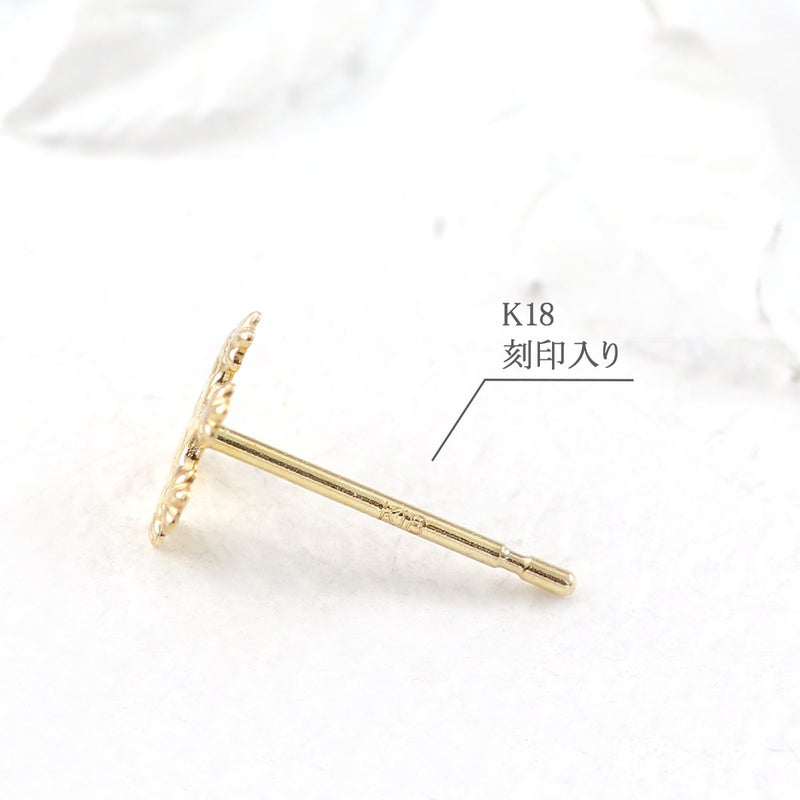 K18YG 雪の結晶 ピアス_05