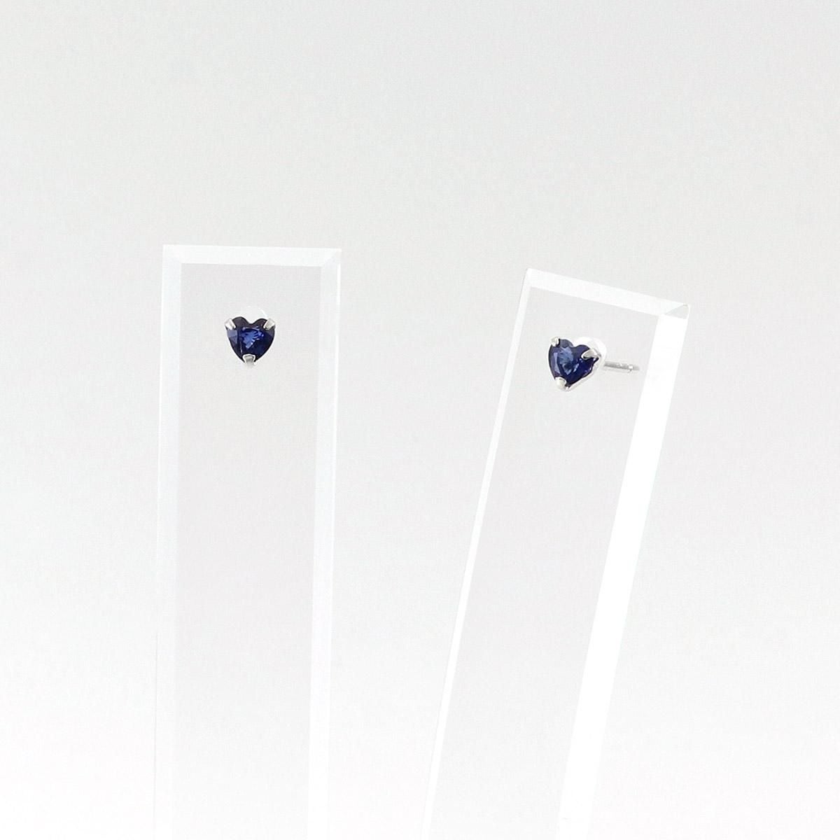 K18WG サファイア ハートピアス 9月の誕生石_03