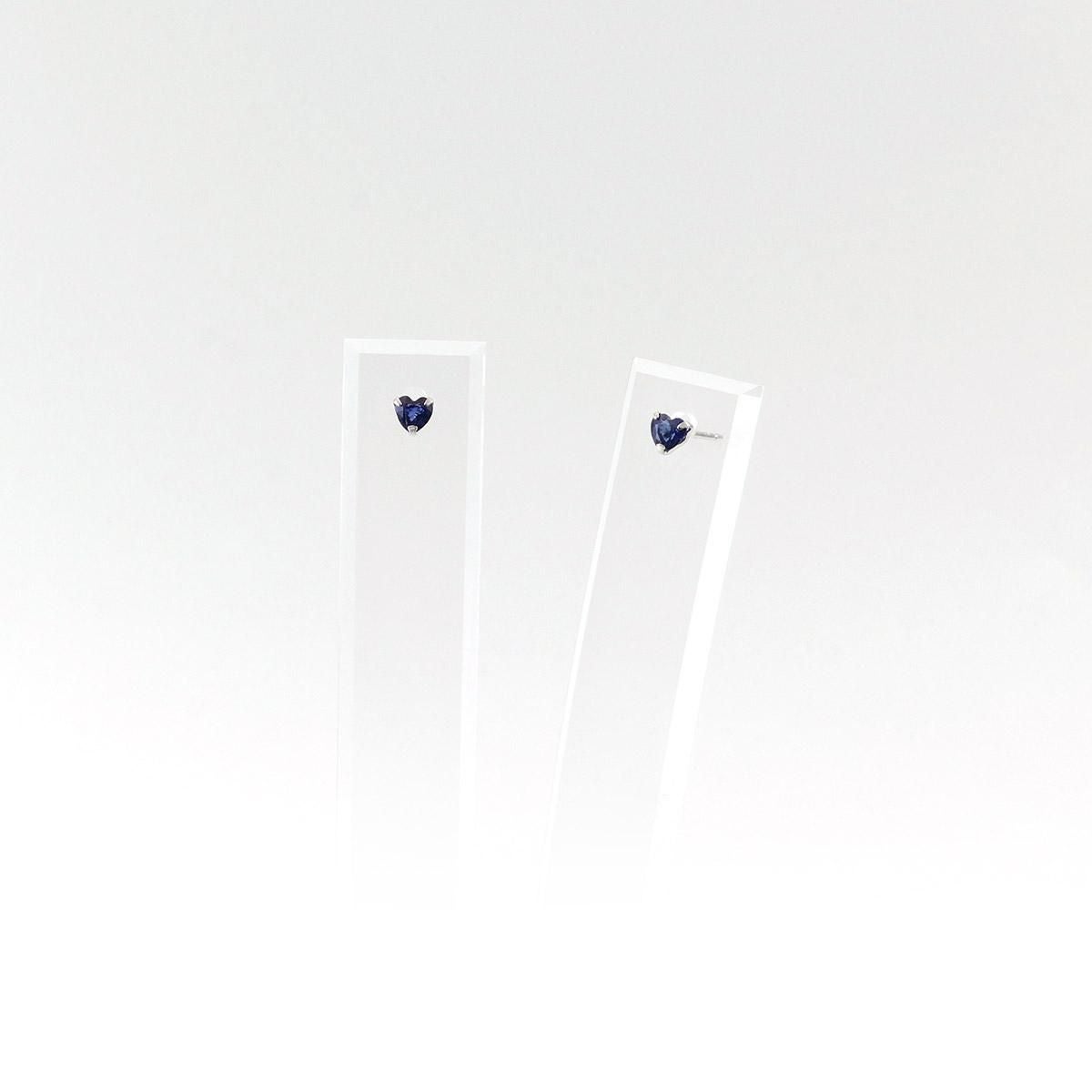 K18WG サファイア ハートピアス 9月の誕生石_10