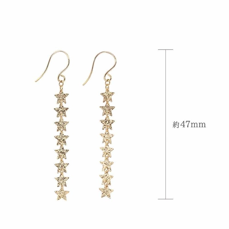 K18YG スター ロングフックピアス_05