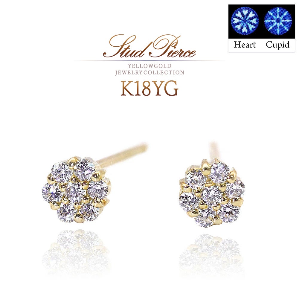 K18YG ダイヤモンド ピアス_01