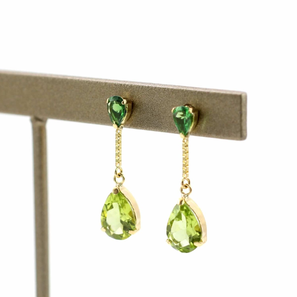K18YG ペリドット＆グリーンガーネット ピアス_09
