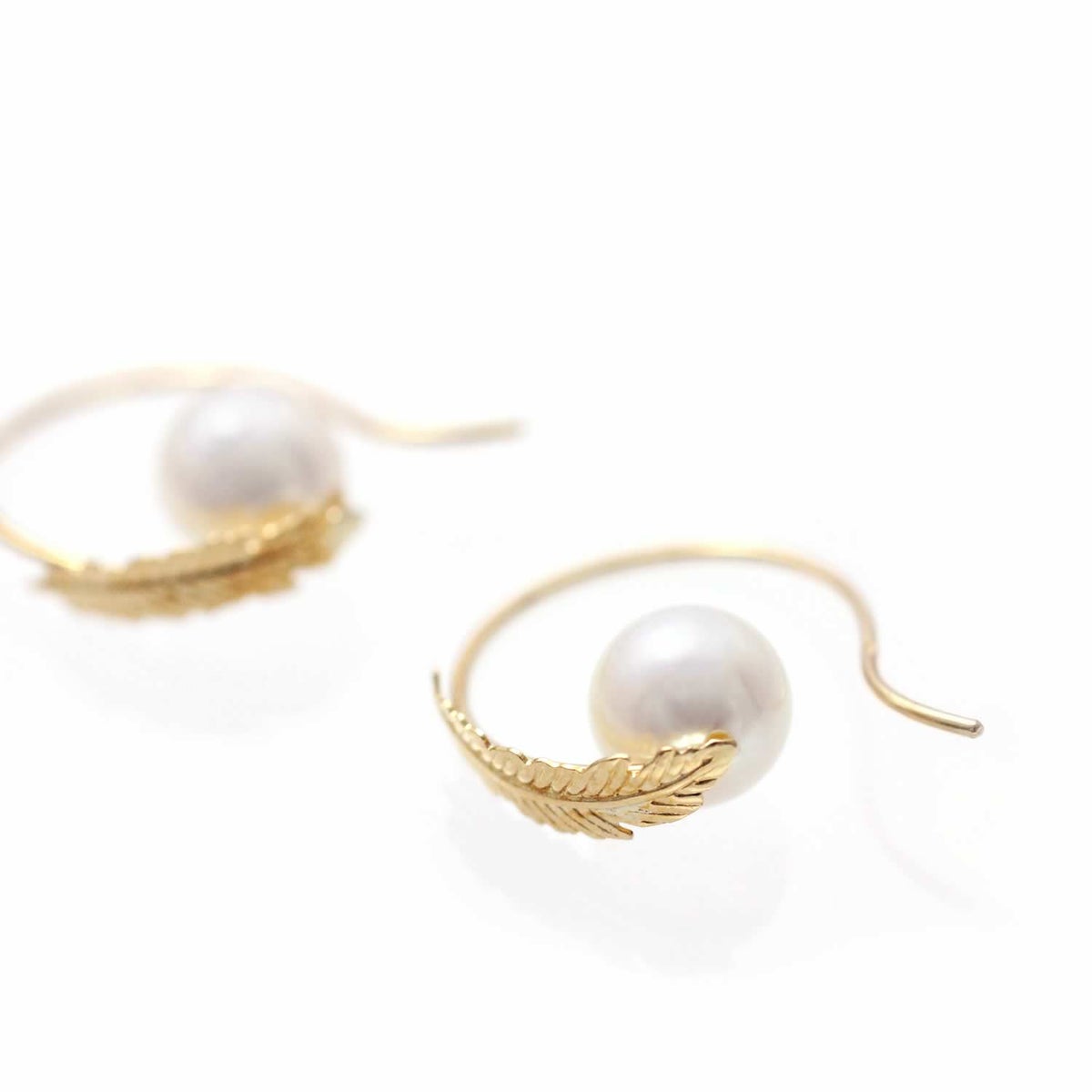 K18YG アコヤ真珠 フックピアス_02