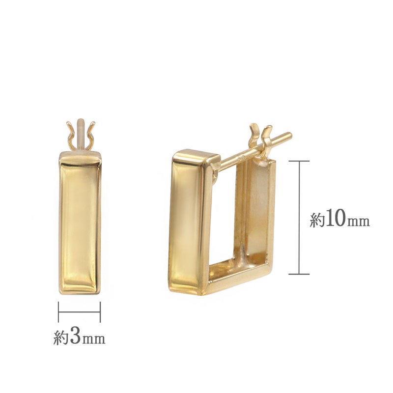 K18YG スクエア フープピアス_04