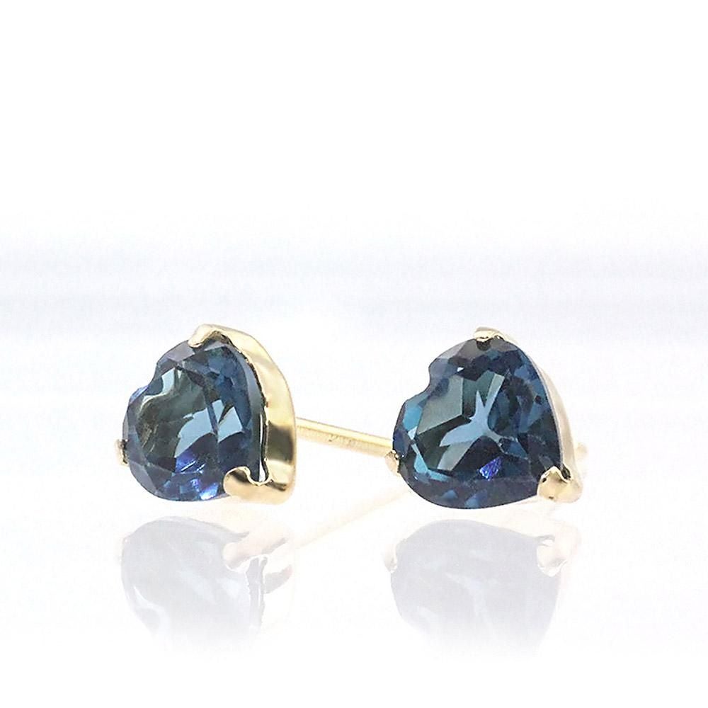 K18 ロンドンブルートパーズ ハートピアス 11月の誕生石_02