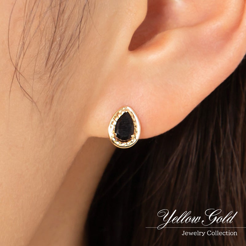 K18YG オニキス ピアス_05