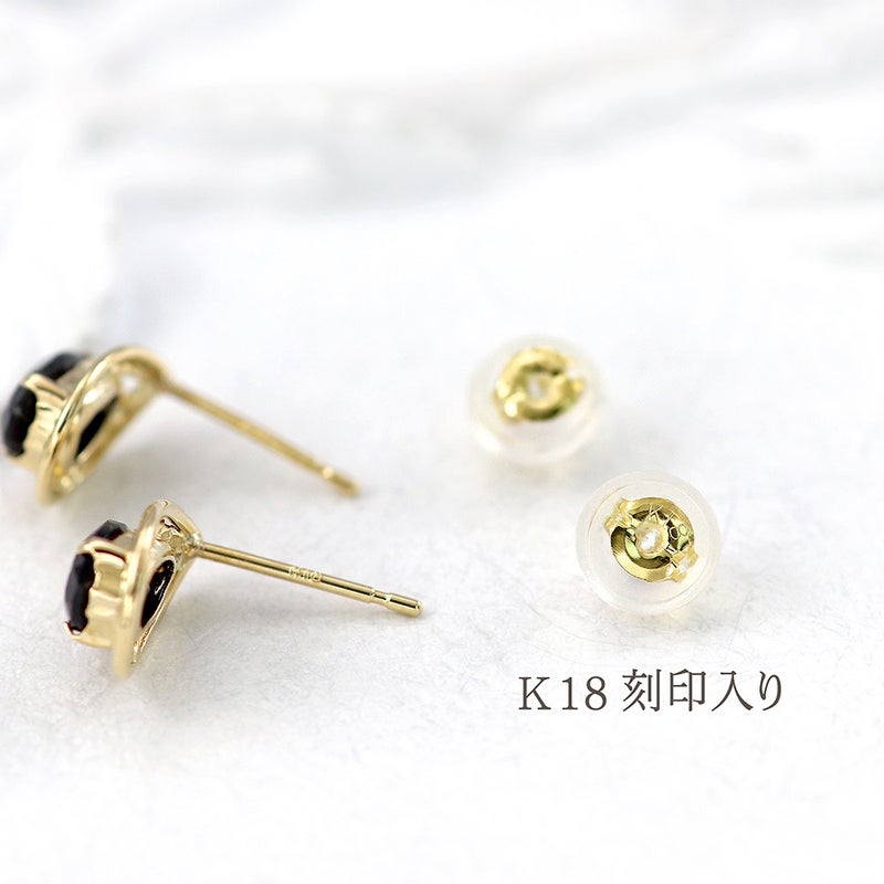 K18YG オニキス ピアス_09