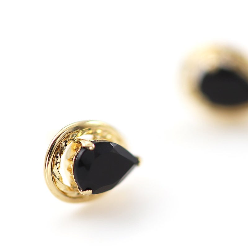 K18YG オニキス ピアス_11