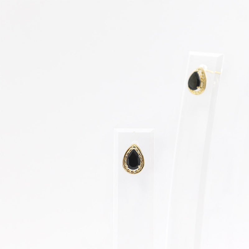 K18YG オニキス ピアス_12