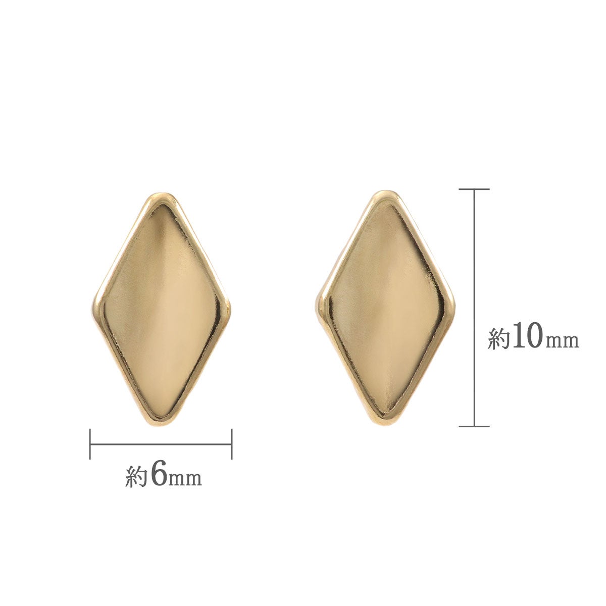K18YG ひし形 ピアス_04