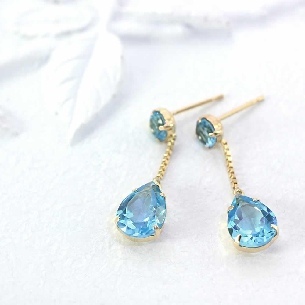 K18YG ブルートパーズ ティアドロップピアス_02