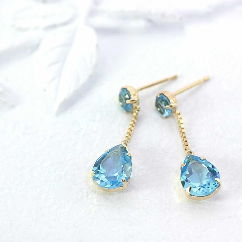 K18YG ブルートパーズ ティアドロップピアス_02