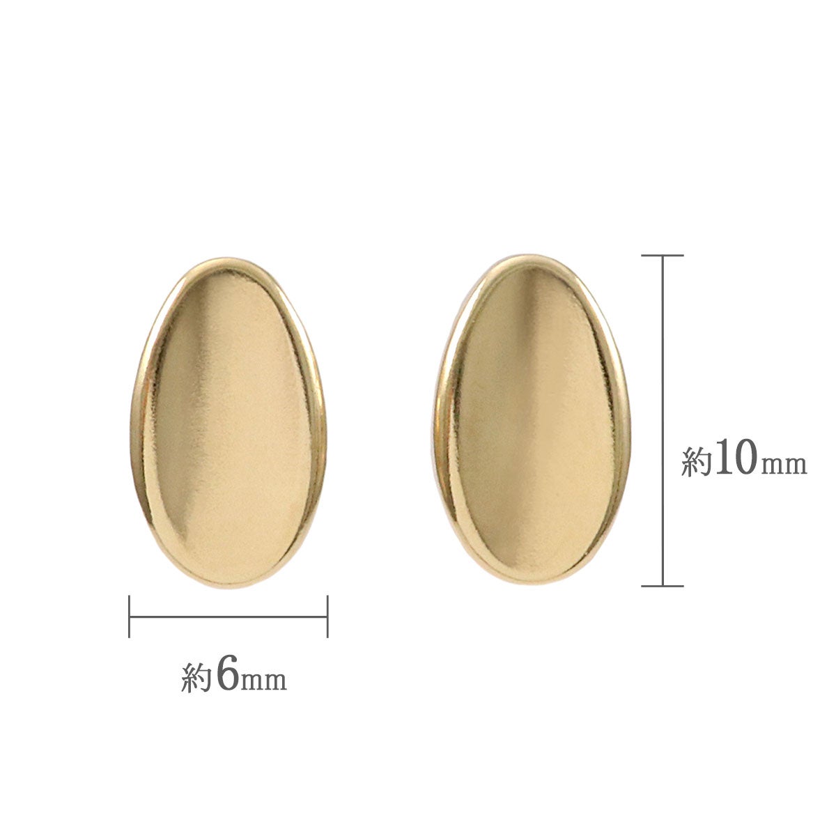 K18YG オーバル ピアス_04
