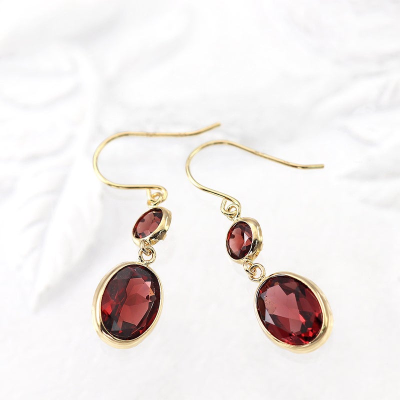 K18YG ガーネットroアメジストorペリドットorシトリン フックピアス_02