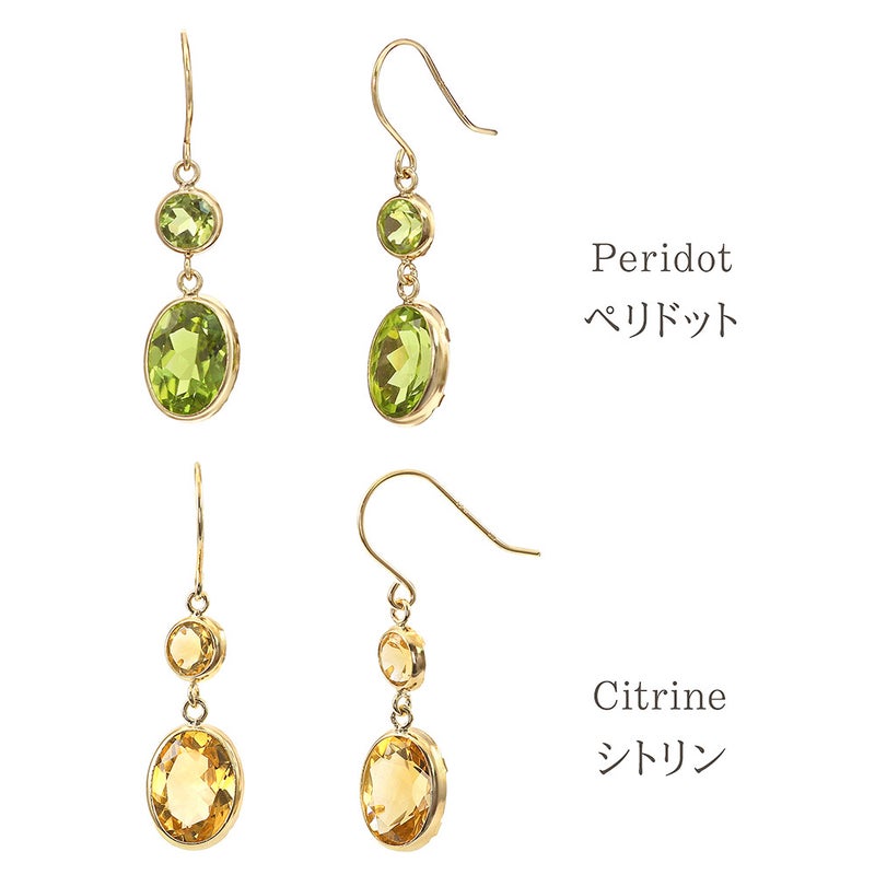 K18YG ガーネットroアメジストorペリドットorシトリン フックピアス_05